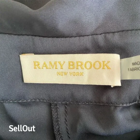 Ramy Brooke Women's M Blue Halter Jumpsuit Party Wide-Leg Sleeveless - Picture 2 of 4